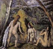 Paul Cezanne Trois baigneuses painting